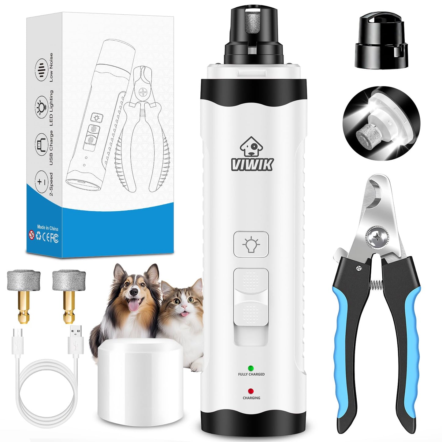 Dog Nail Grinder & Trimmer Set