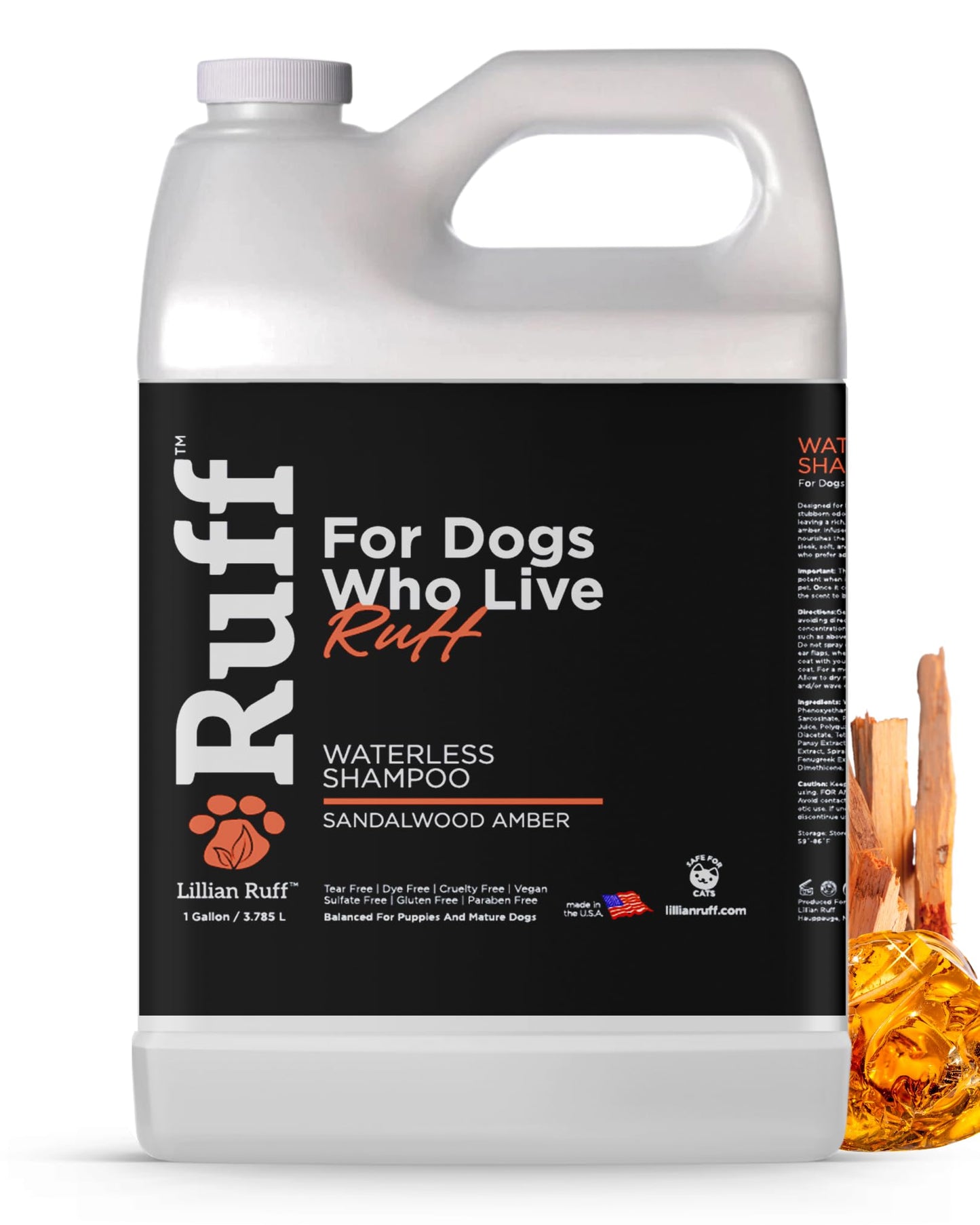 Waterless Dog Shampoo Spray – Sandalwood Amber