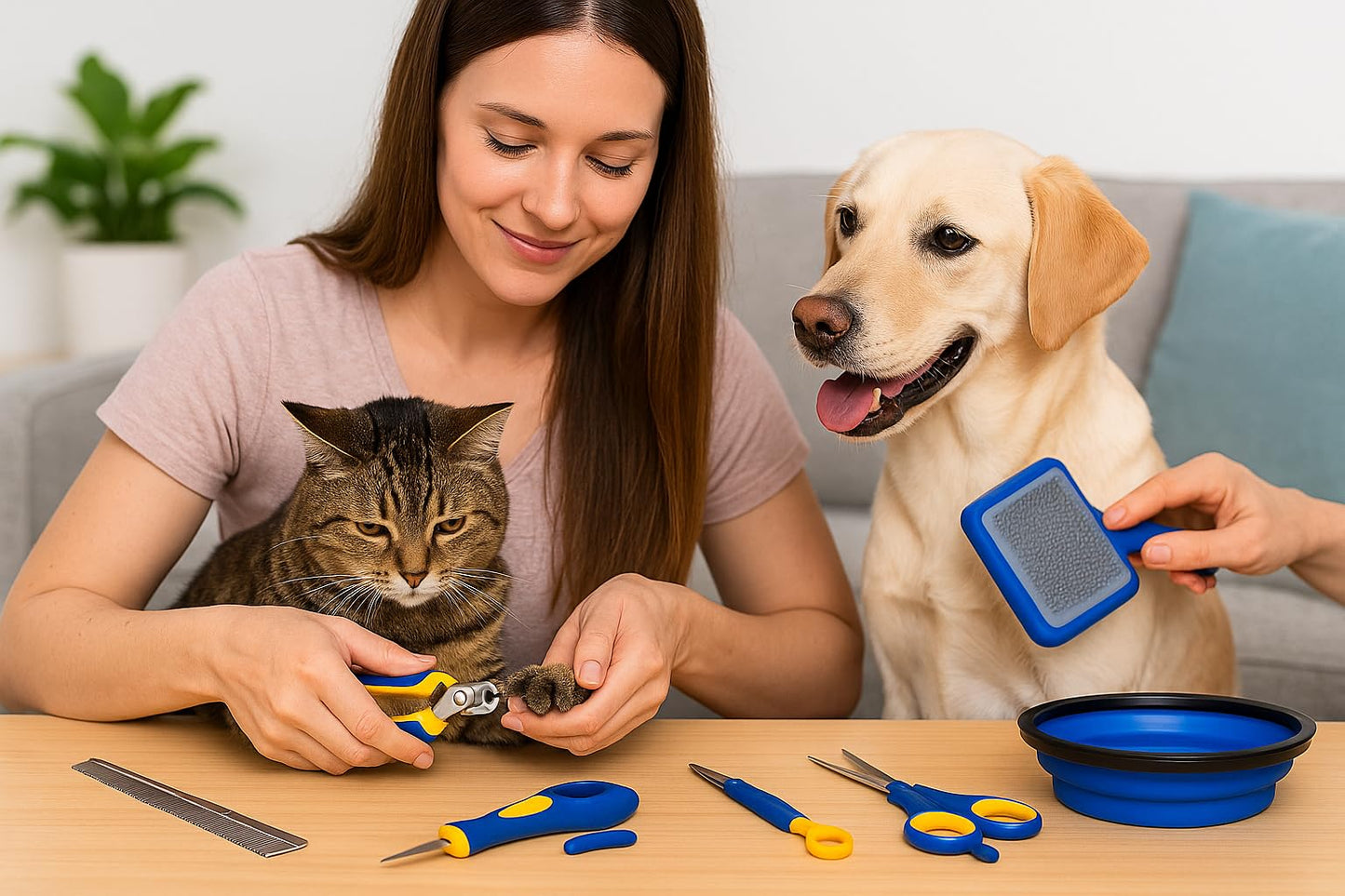 Deluxe Pet Grooming Kit – 16-Piece Set with Carry Bag