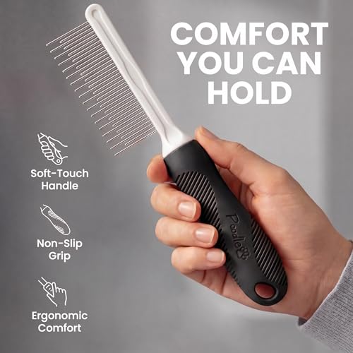Dematting Comb & Fur Rake – Stainless Steel Detangling Tool