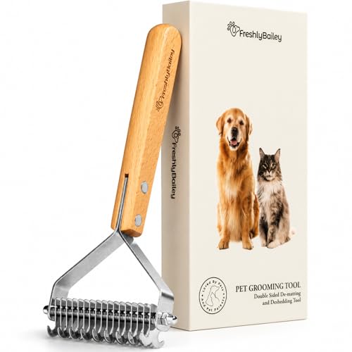 Dematting Comb & Deshedding Tool – Safe Detangler for Dogs & Cats