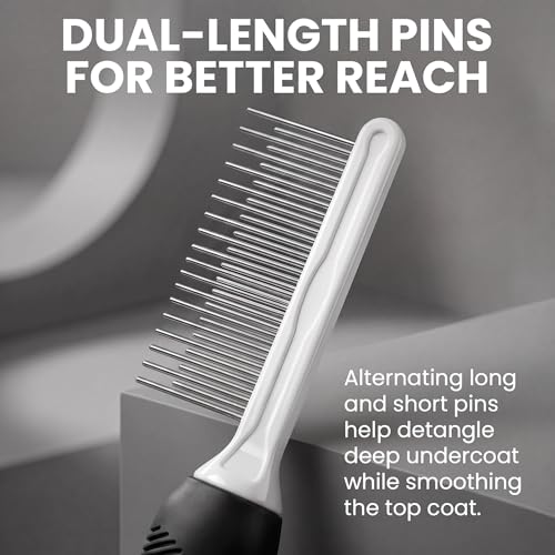 Dematting Comb & Fur Rake – Stainless Steel Detangling Tool