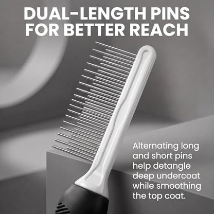 Dematting Comb & Fur Rake – Stainless Steel Detangling Tool