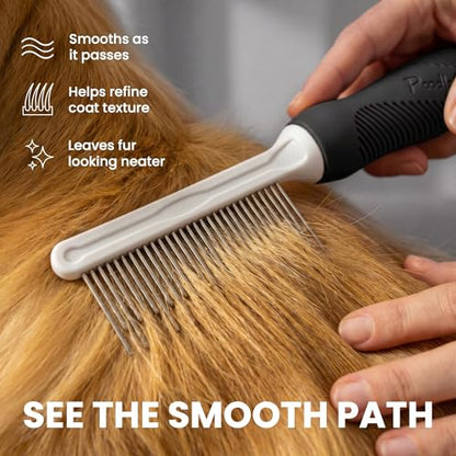 Dematting Comb & Fur Rake – Stainless Steel Detangling Tool