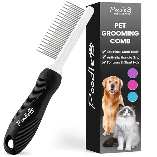 Dematting Comb & Fur Rake – Stainless Steel Detangling Tool