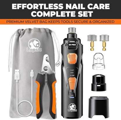 Whisper Quiet Dog Nail Grinder & Trimmer Kit