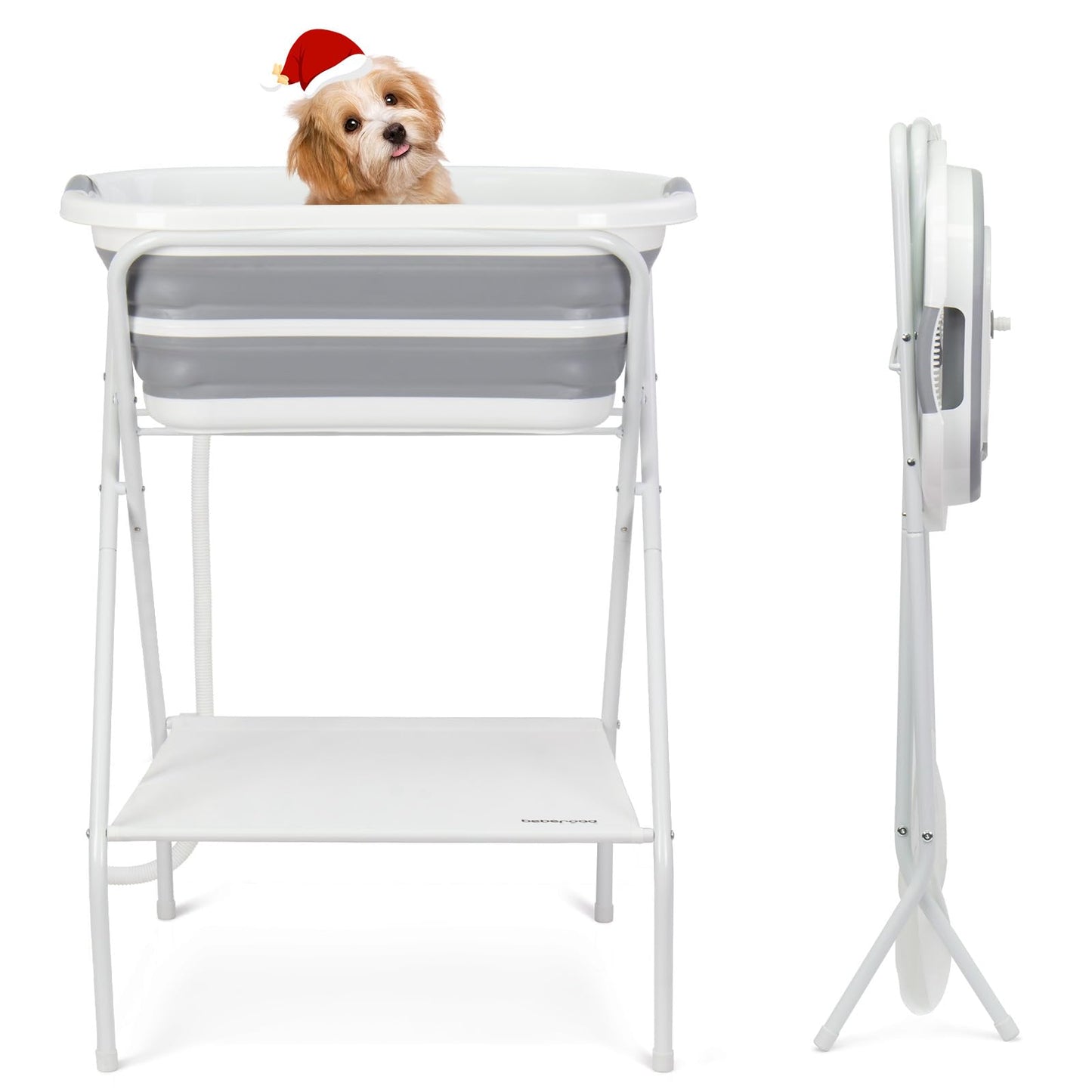 Portable Dog Bath Tub – Foldable & Elevated Pet Shower