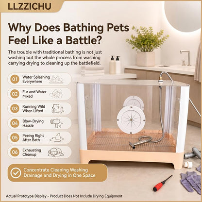 Portable Pet Bathing Cage – Multi-Purpose Acrylic