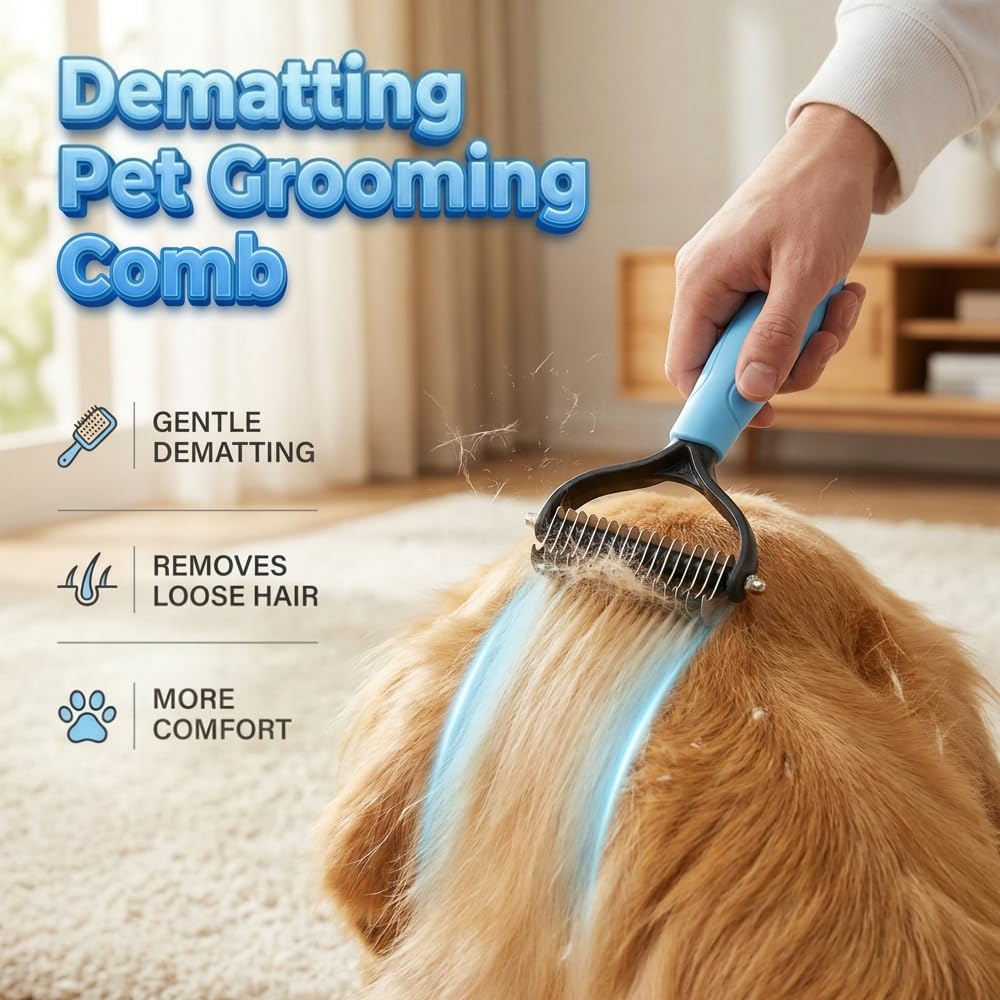 Undercoat Rake & Dematting Brush – Deshedding Tool