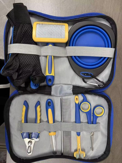 Deluxe Pet Grooming Kit – 16-Piece Set with Carry Bag