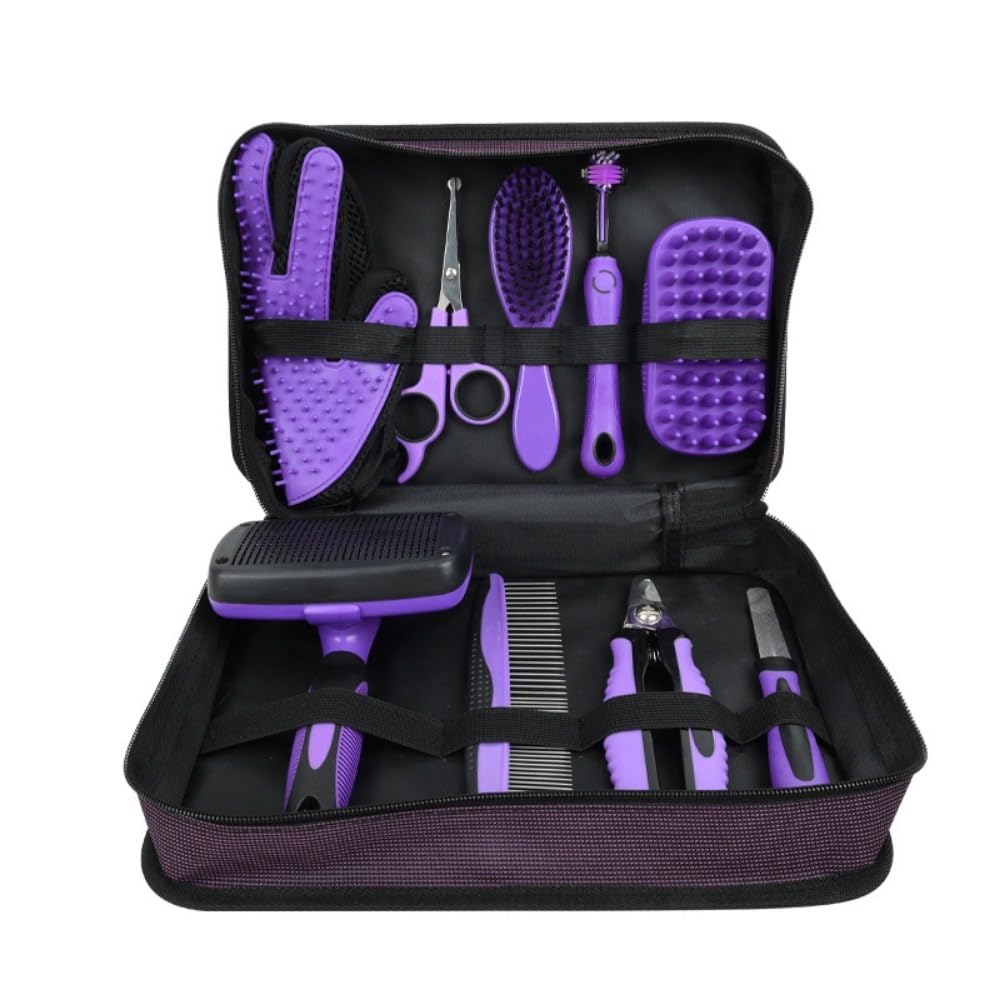 Pet Coat Care Kit – 9 Piece Grooming Set
