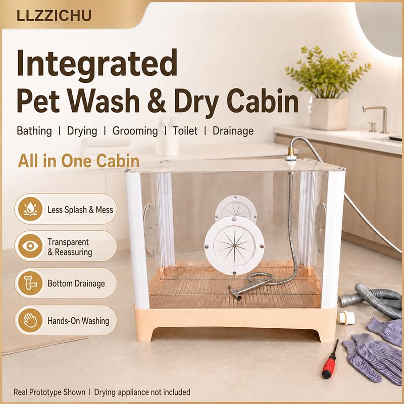 Portable Pet Bathing Cage – Multi-Purpose Acrylic
