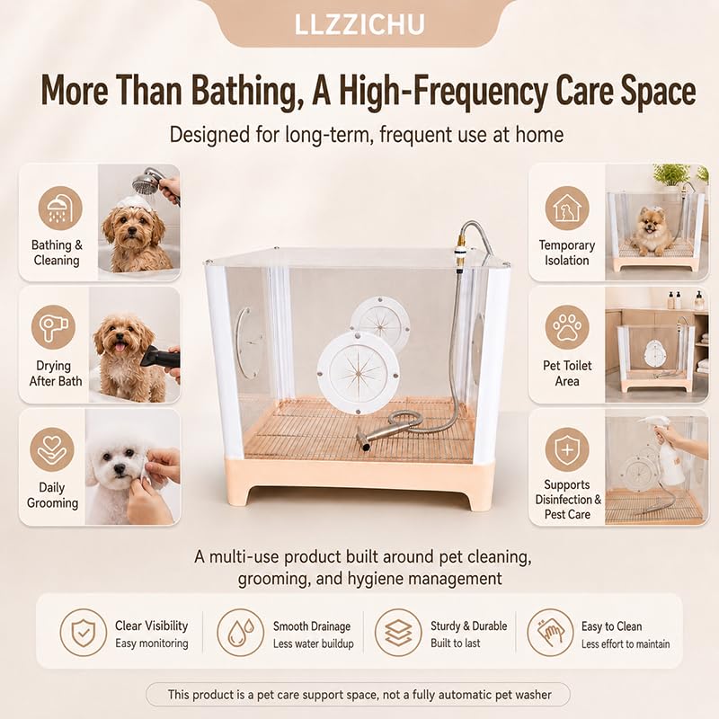 Portable Pet Bathing Cage – Multi-Purpose Acrylic