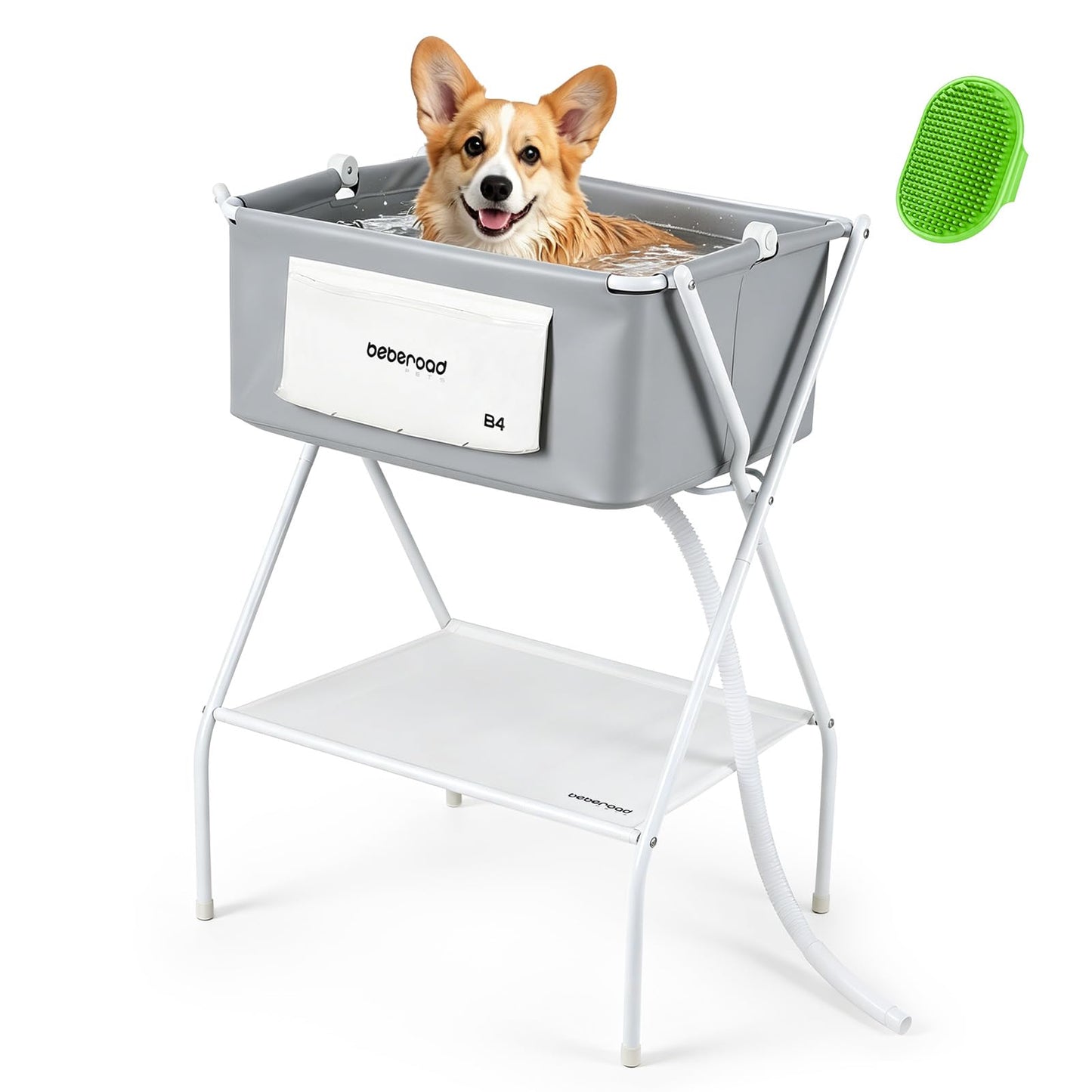 Portable Dog Bath Tub – Foldable & Elevated Pet Shower