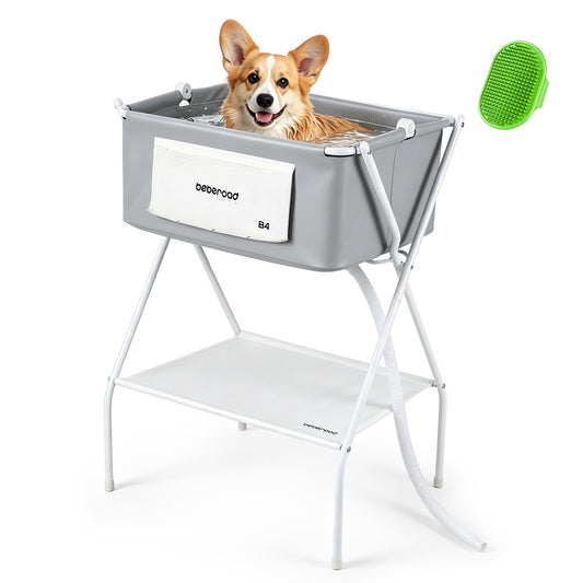 Portable Dog Bath Tub – Foldable & Elevated Pet Shower