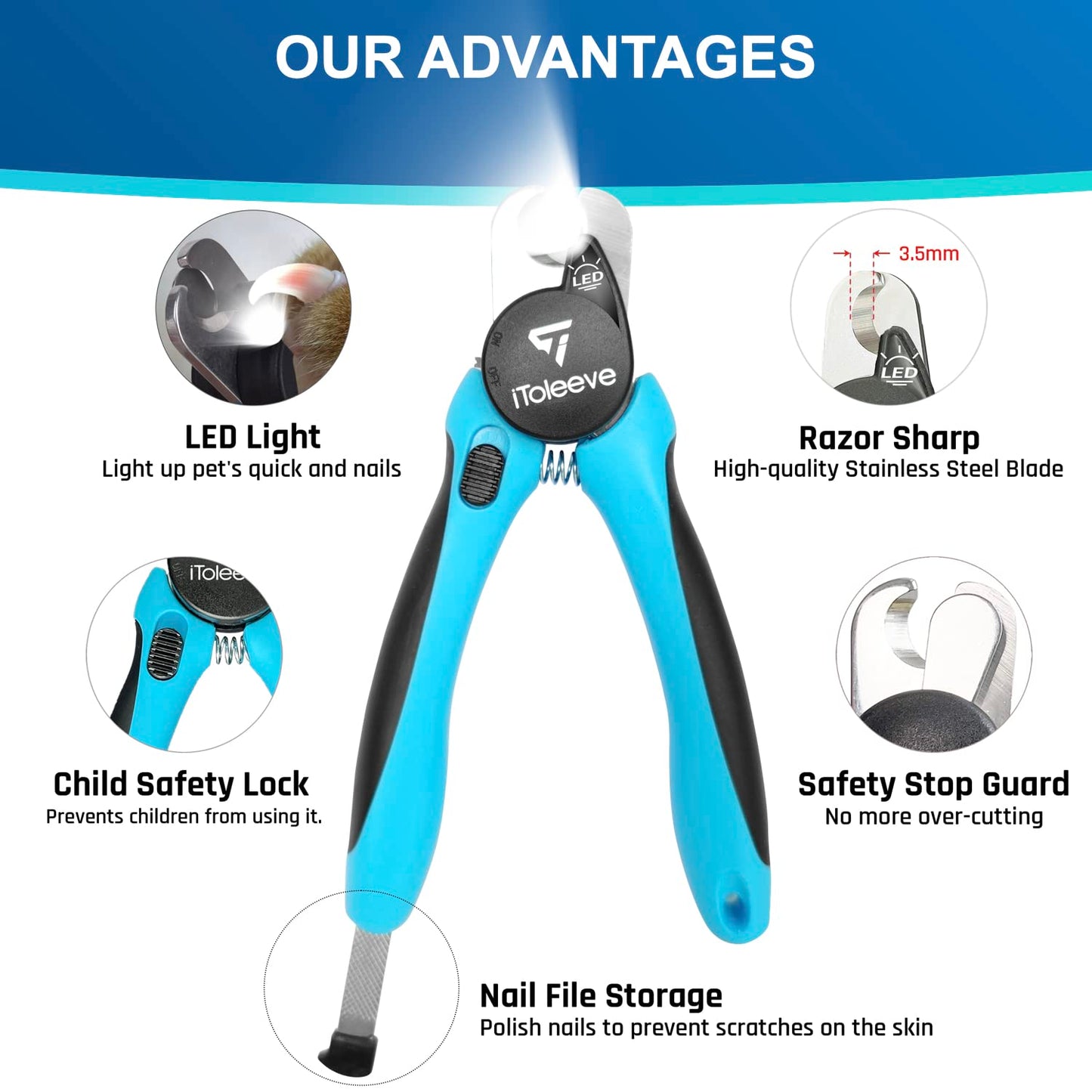 LED Dog Nail Clipper – Safe & Precise Trimming