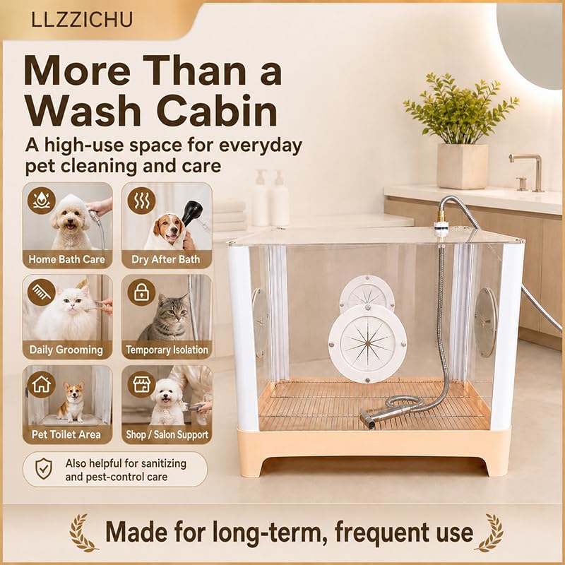 Portable Pet Bathing Cage – Multi-Purpose Acrylic