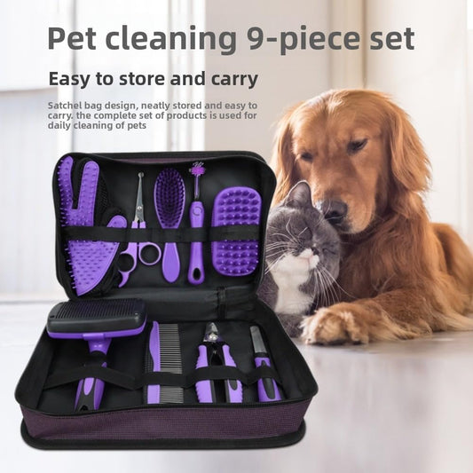 Pet Coat Care Kit – 9 Piece Grooming Set