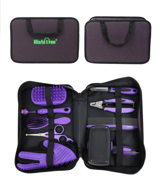 Pet Coat Care Kit – 9 Piece Grooming Set