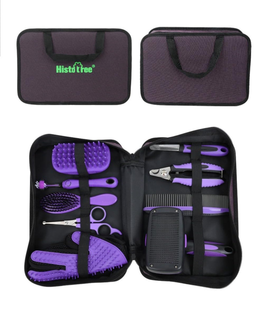 Pet Coat Care Kit – 9 Piece Grooming Set
