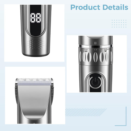 Pet Grooming Clippers Kit – Cordless Hair Trimmer Set