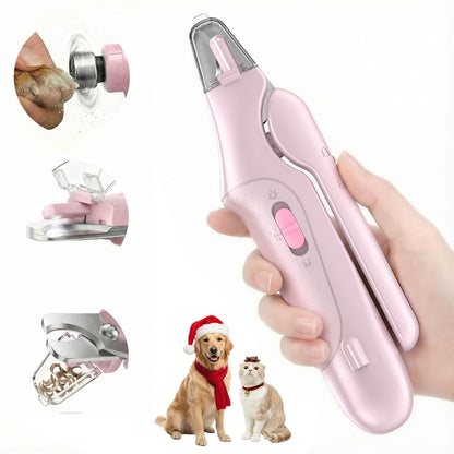 2-in-1 Dog & Cat Nail Clippers – USB Rechargeable with Safety Guard