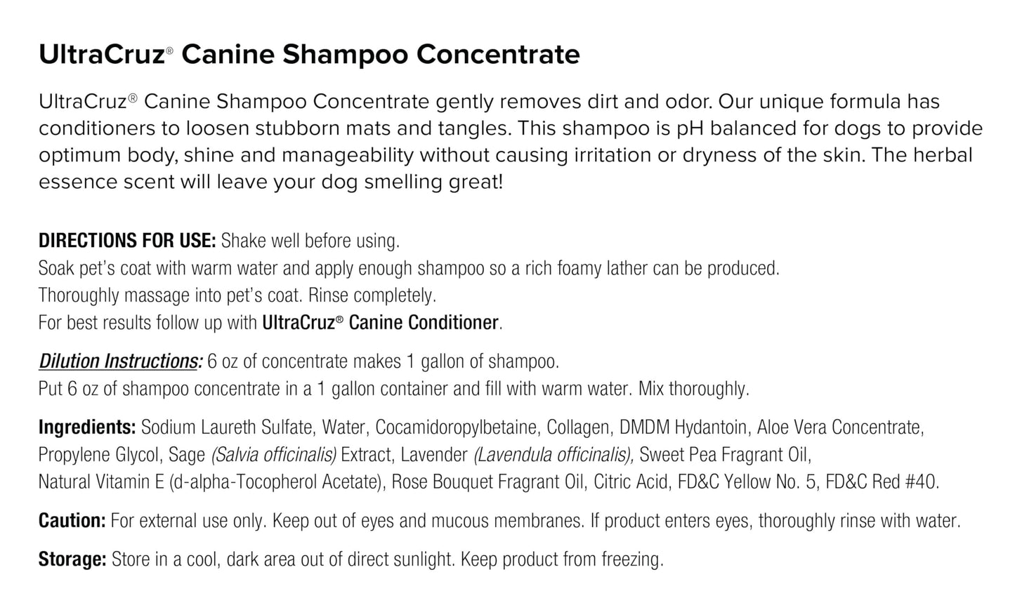 Canine Shampoo Concentrate – 5 Gallons
