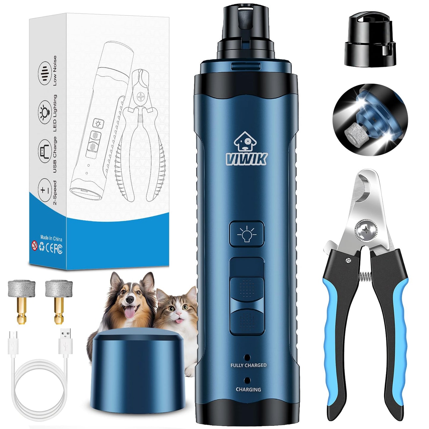 Dog Nail Grinder & Trimmer Set