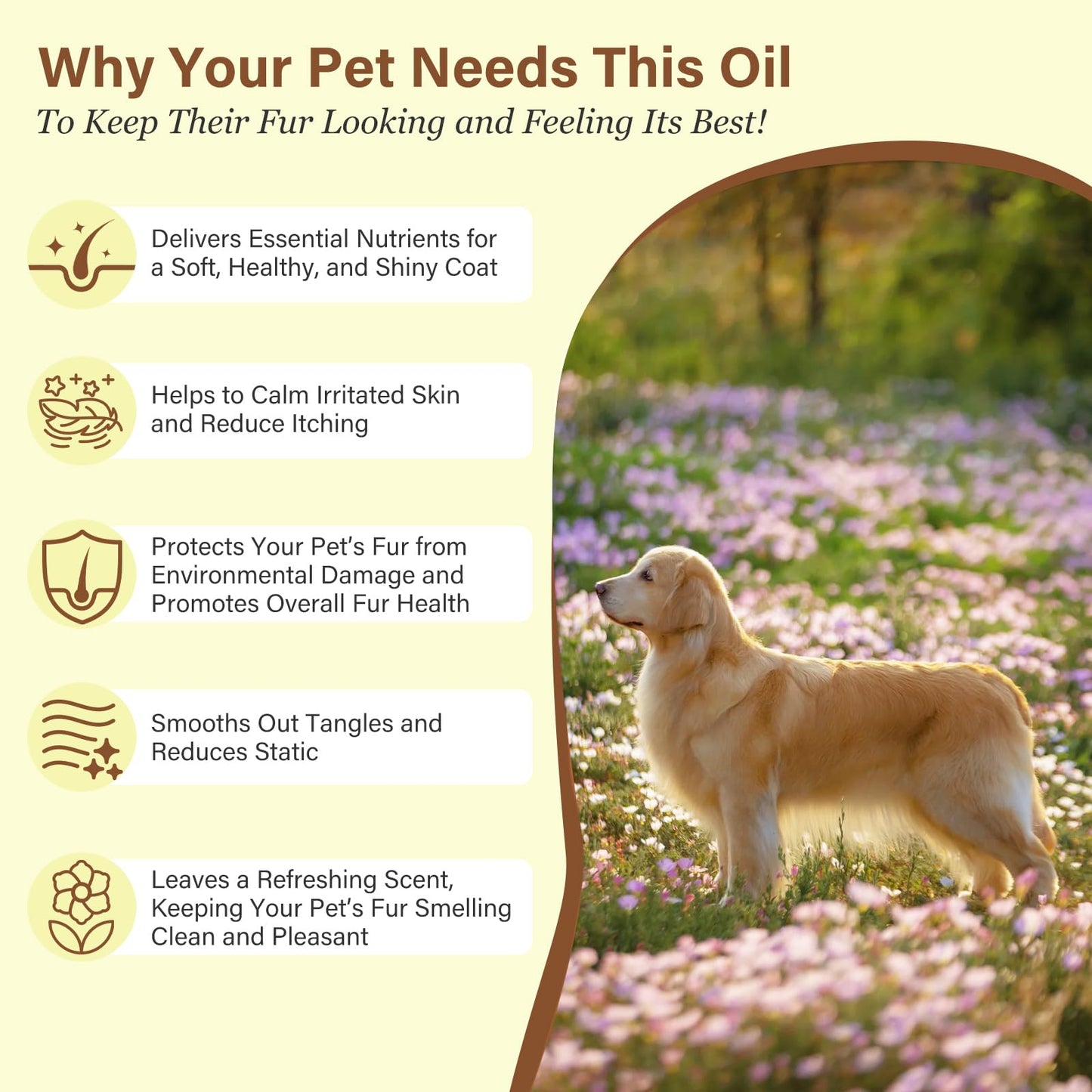 Pet Fur Care Oil – Detangling & Shiny Coat