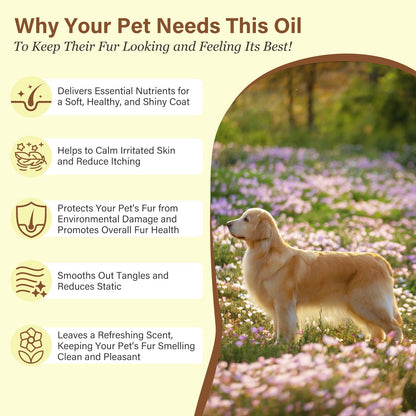 Pet Fur Care Oil – Detangling & Shiny Coat