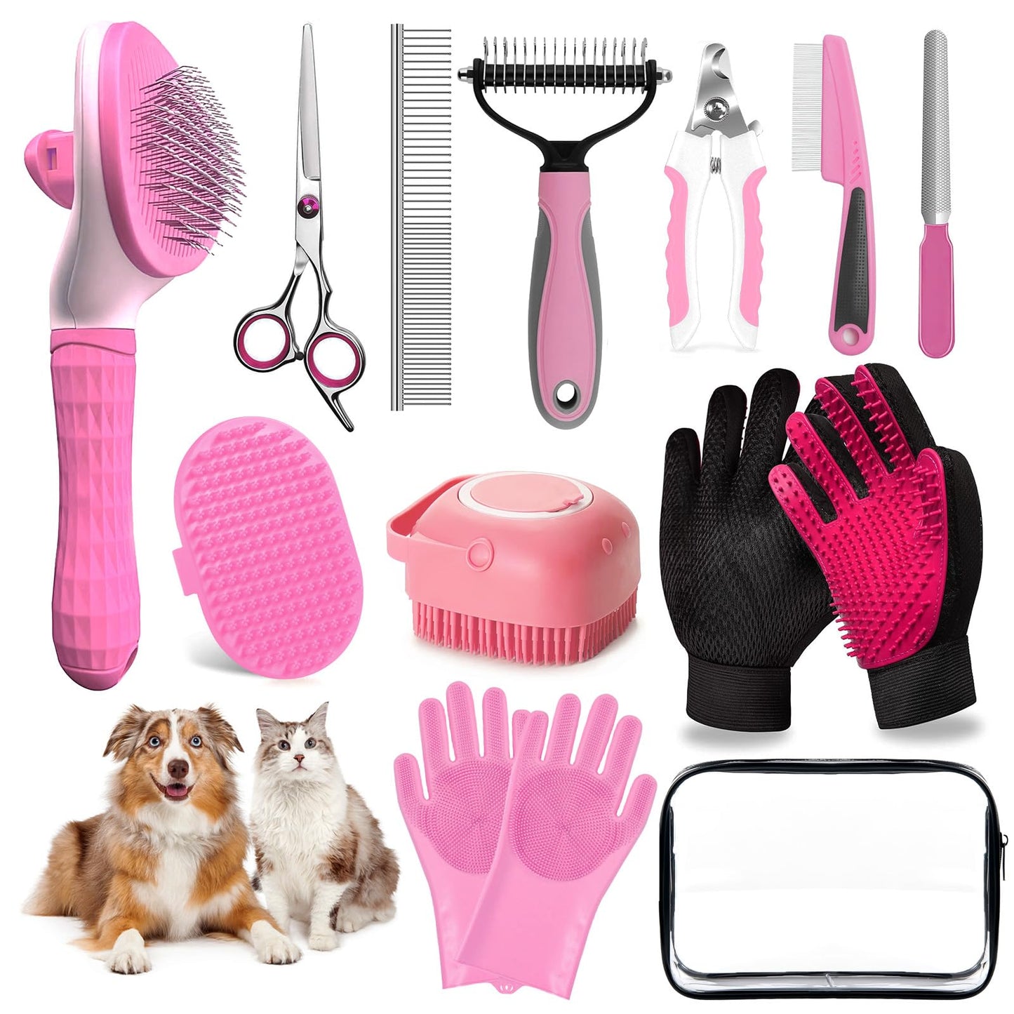 Dog Grooming Brush & Nail Care Kit – Shedding & Dematting