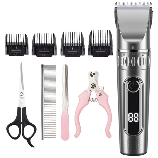 Pet Grooming Clippers Kit – Cordless Hair Trimmer Set