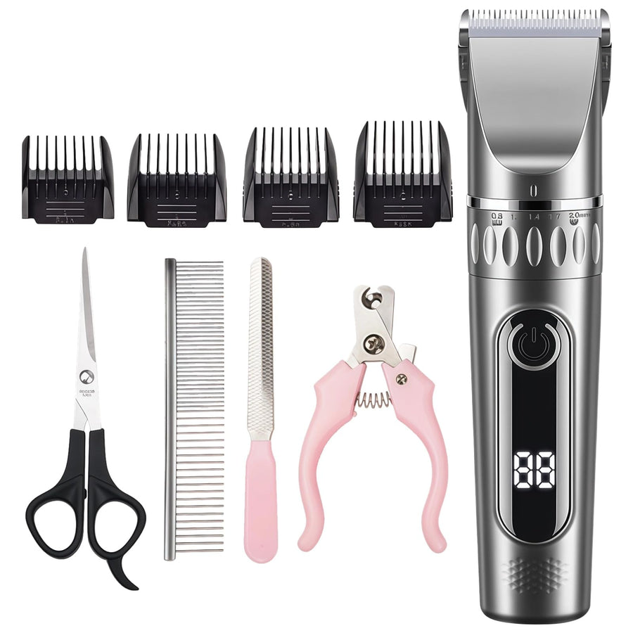 Pet Grooming Clippers Kit – Cordless Hair Trimmer Set