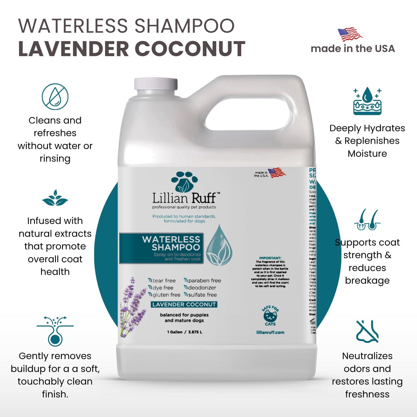 Waterless Dog Shampoo Spray – Hydrating & Deodorizing