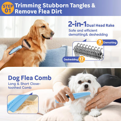 Dog Grooming Brush & Nail Care Kit – Shedding & Dematting