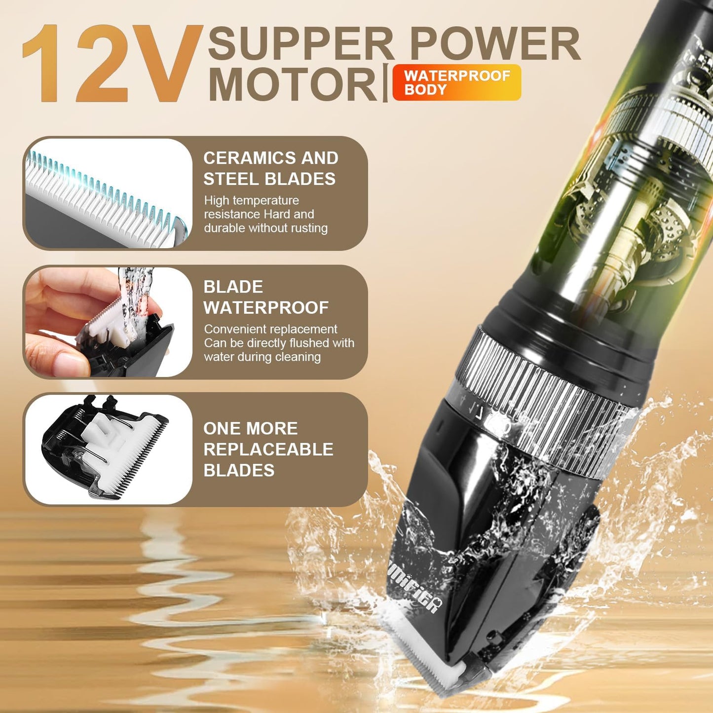 Professional Dog Grooming Clippers – Thick Coat Trimmer