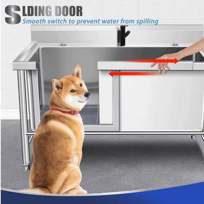Stainless Steel Dog Grooming Station – Home Bath & Wash