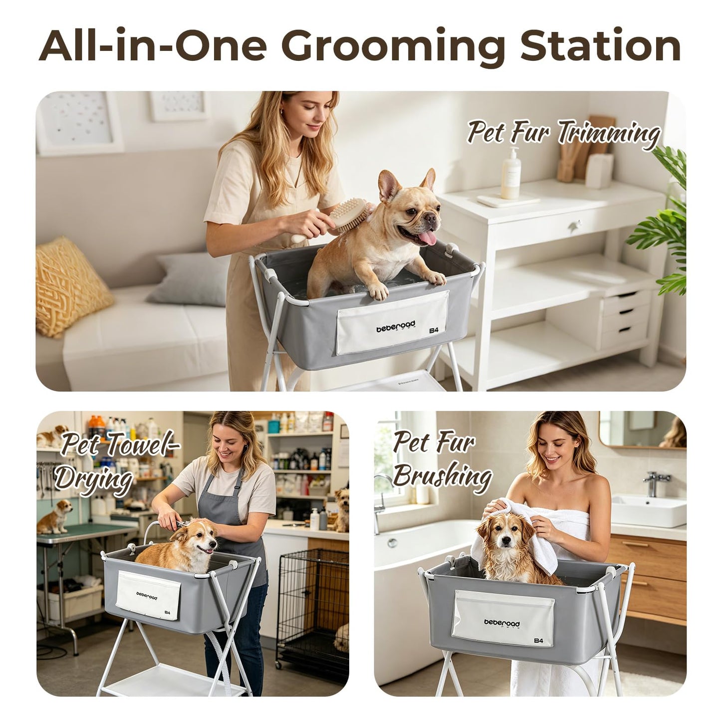 Portable Dog Bath Tub – Foldable & Elevated Pet Shower