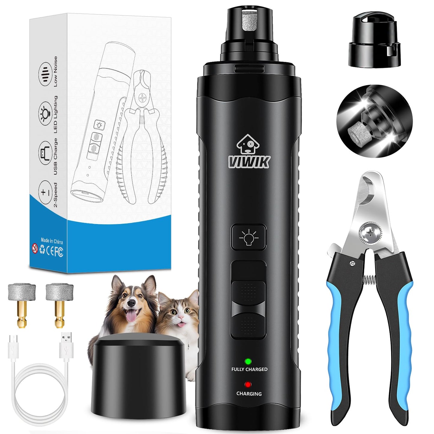 Dog Nail Grinder & Trimmer Set