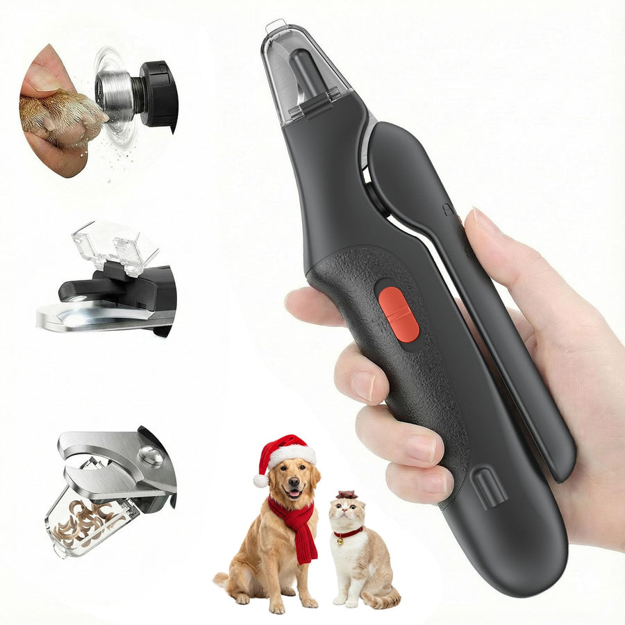 2-in-1 Dog & Cat Nail Clippers – USB Rechargeable with Safety Guard