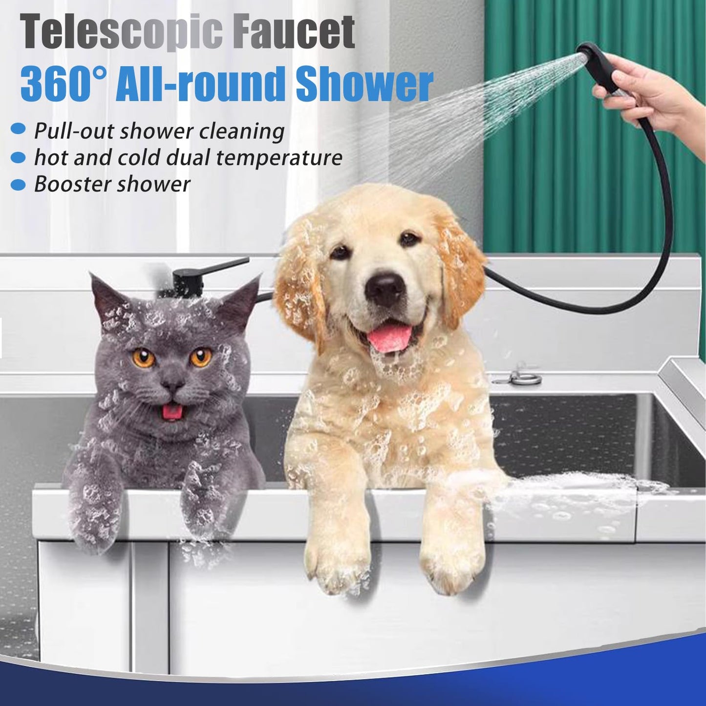 Stainless Steel Dog Grooming Station – Home Bath & Wash