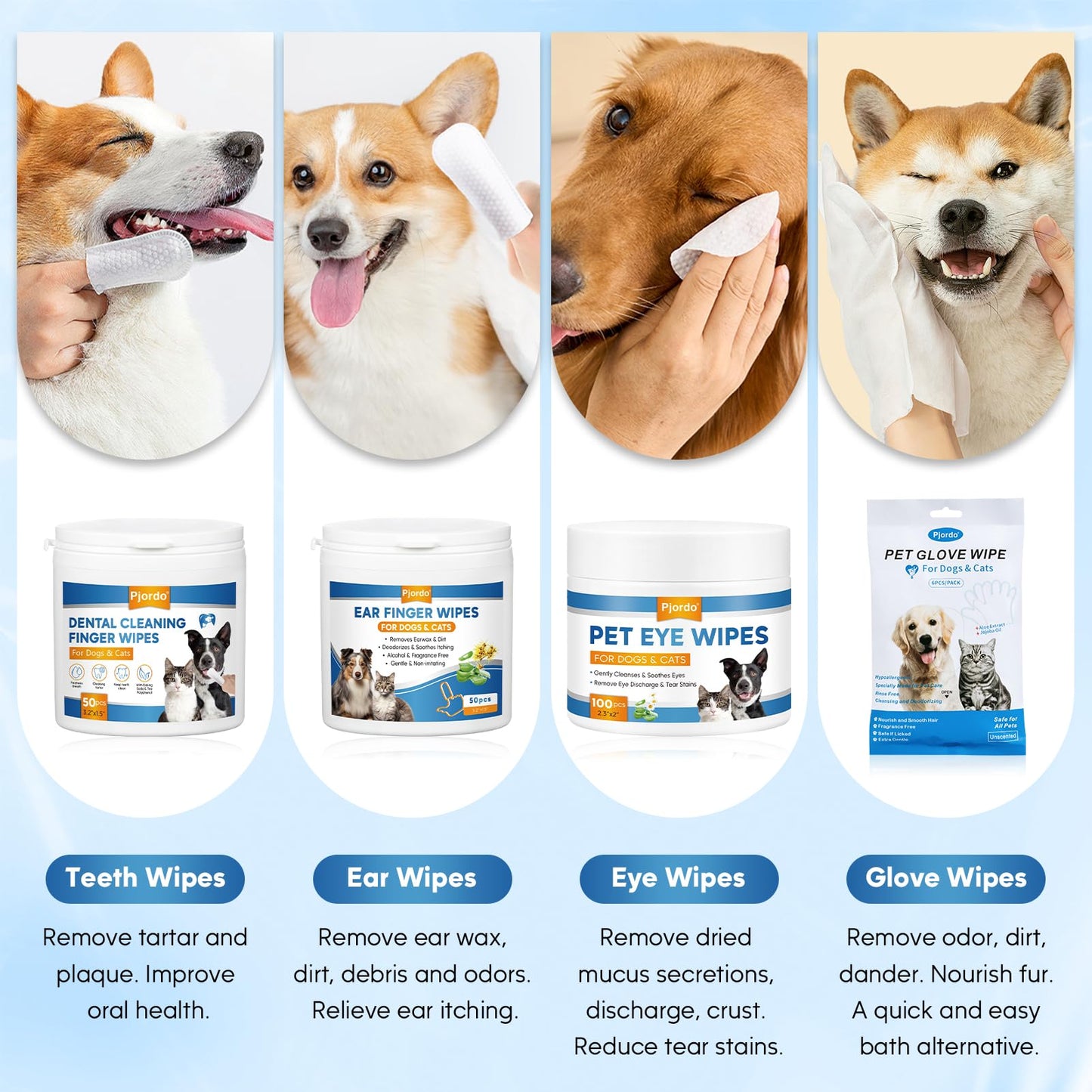 Pet Cleaning & Grooming Wipes Kit – Multi-Area Care