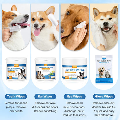 Pet Cleaning & Grooming Wipes Kit – Multi-Area Care