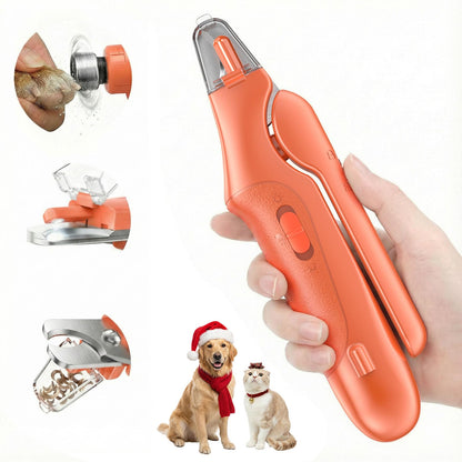 2-in-1 Dog & Cat Nail Clippers – USB Rechargeable with Safety Guard