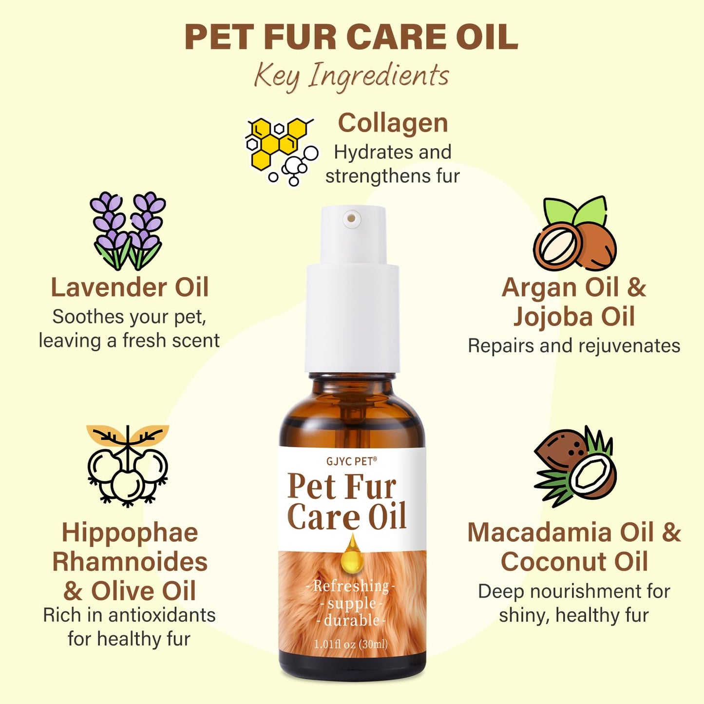 Pet Fur Care Oil – Detangling & Shiny Coat