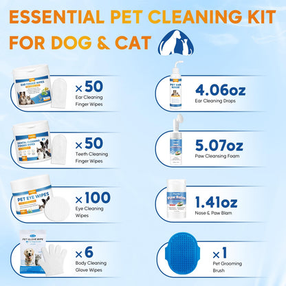 Pet Cleaning & Grooming Wipes Kit – Multi-Area Care