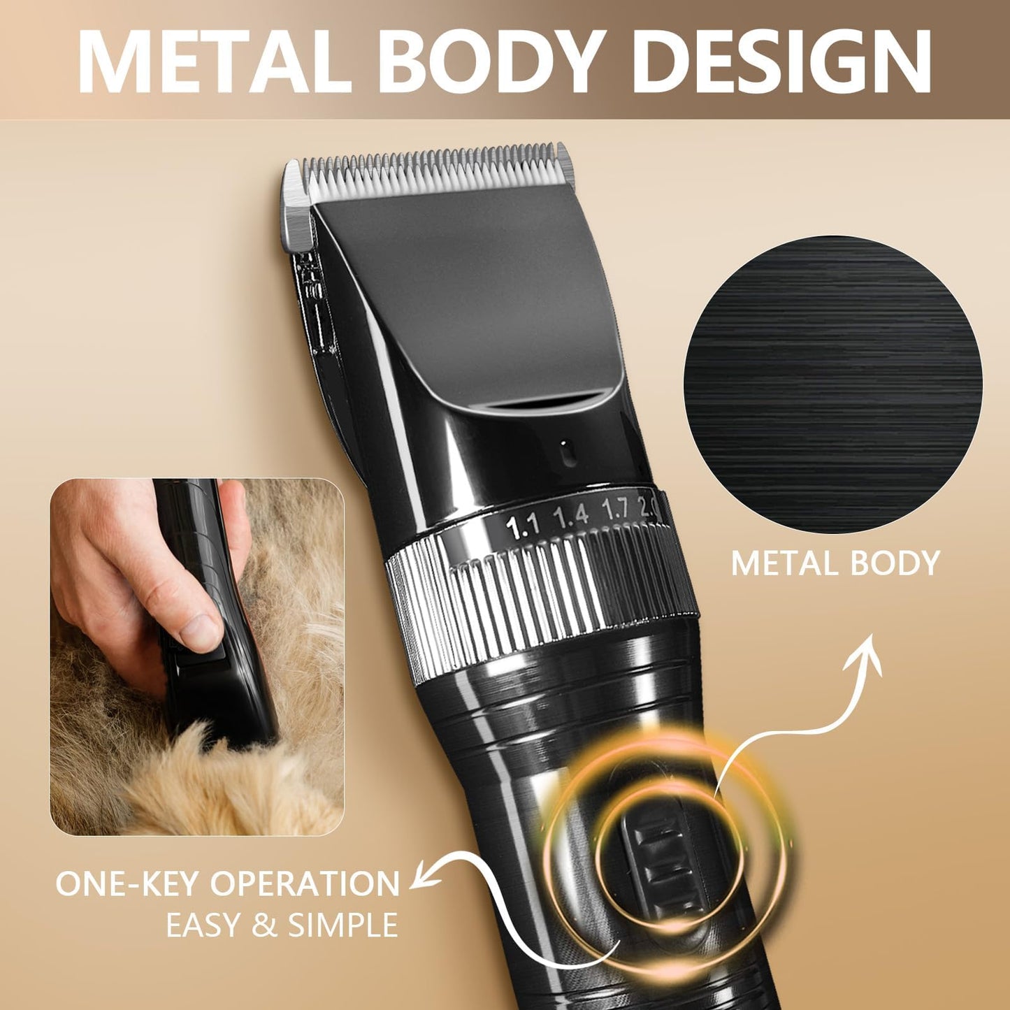 Professional Dog Grooming Clippers – Thick Coat Trimmer