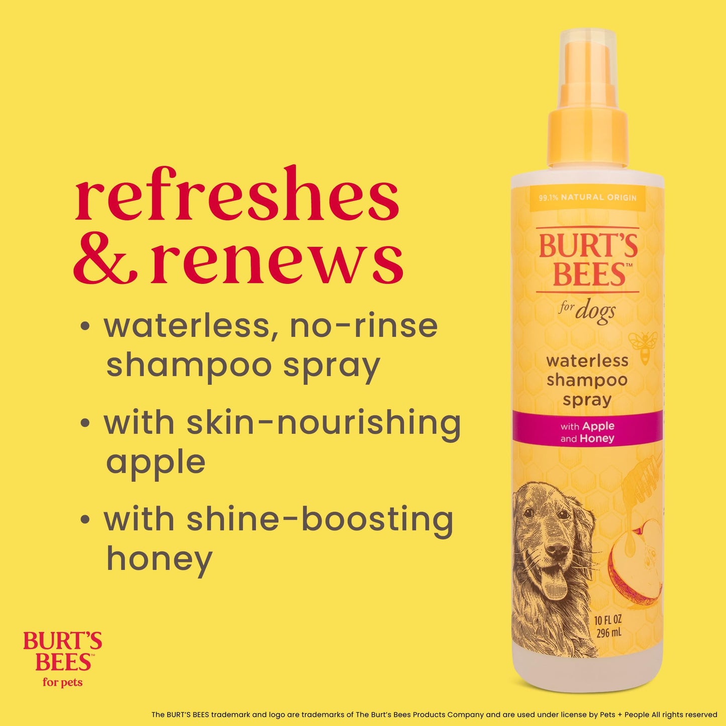 Waterless Dog Shampoo Spray – Apple & Honey