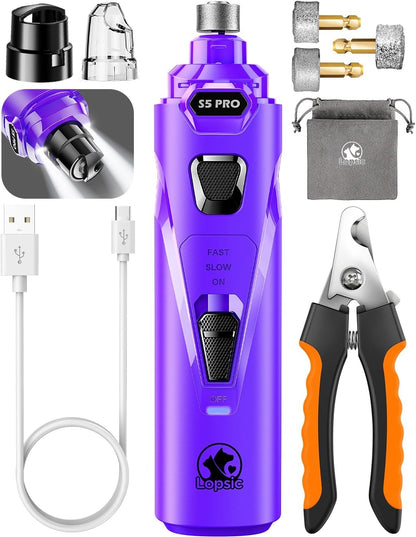 Whisper Quiet Dog Nail Grinder & Trimmer Kit