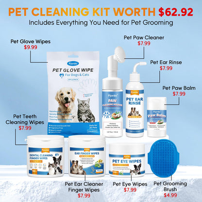 Pet Cleaning & Grooming Wipes Kit – Multi-Area Care